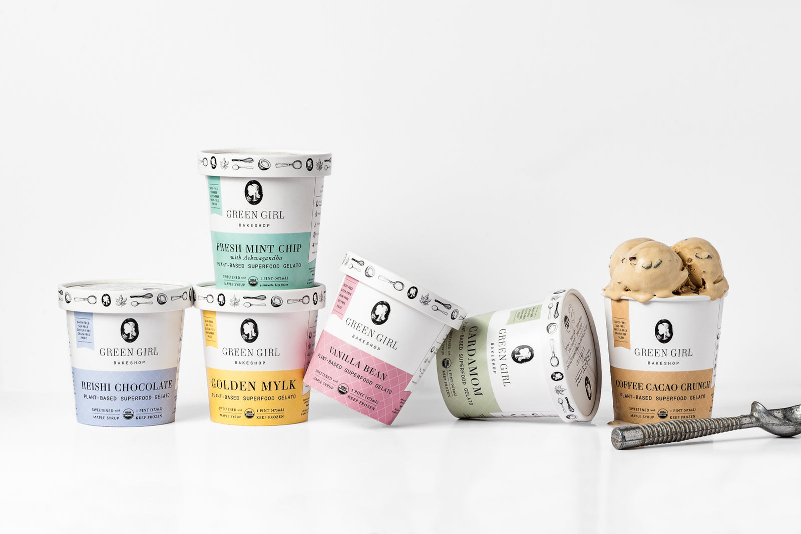 6-Pack of Plant-Based Superfood Gelato Pints